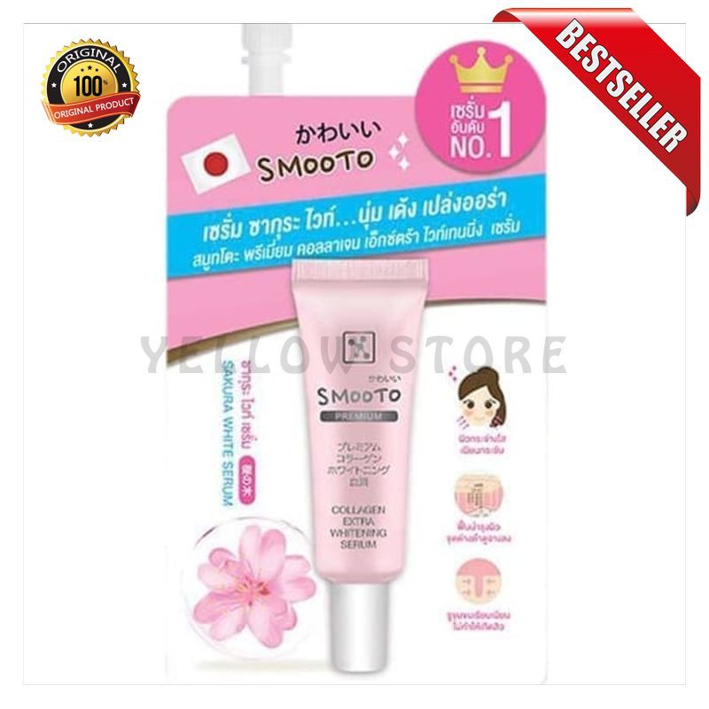 SMOOTO PREMIUM COLLAGEN EXTRA WHITENING SERUM - COLLAGEN SERUM SMOOTO [YELLOW STORE]