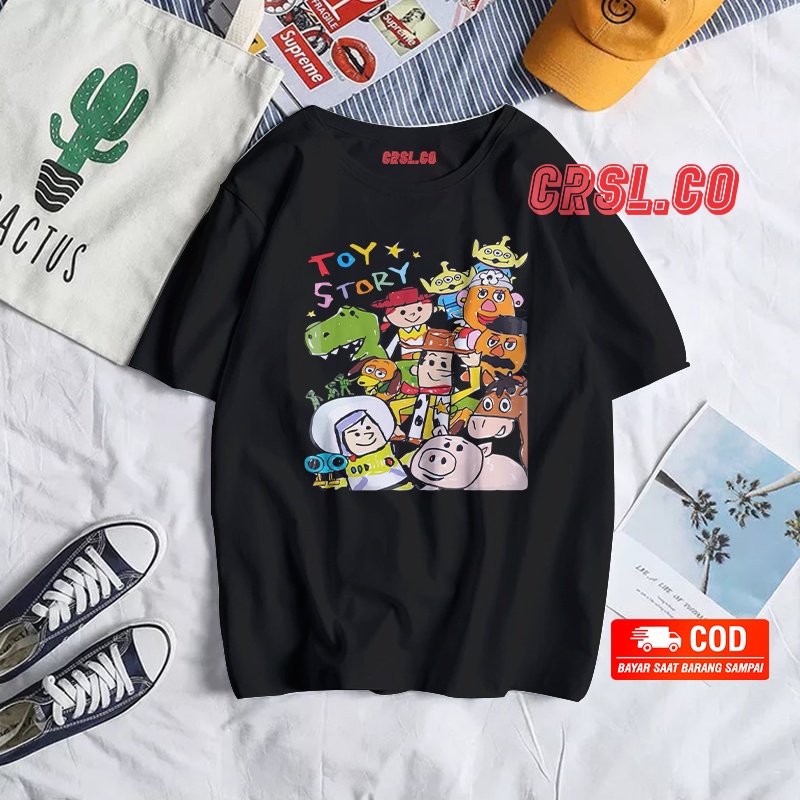 KAOS TOY STORY FULL COTTON 30S PRIA WANITA