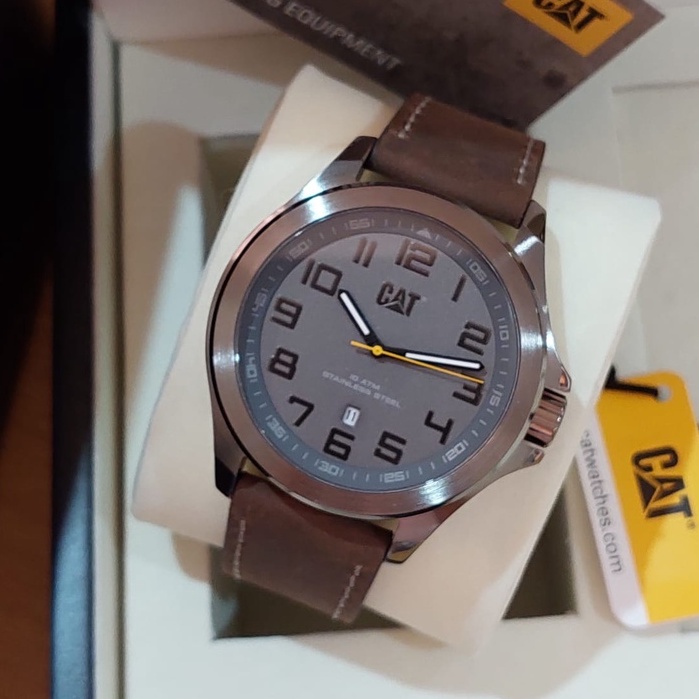 JAM CATERPILLAR CAT PU.251.35.515 GREY BROWN LEATHER PRIA ORIGINAL