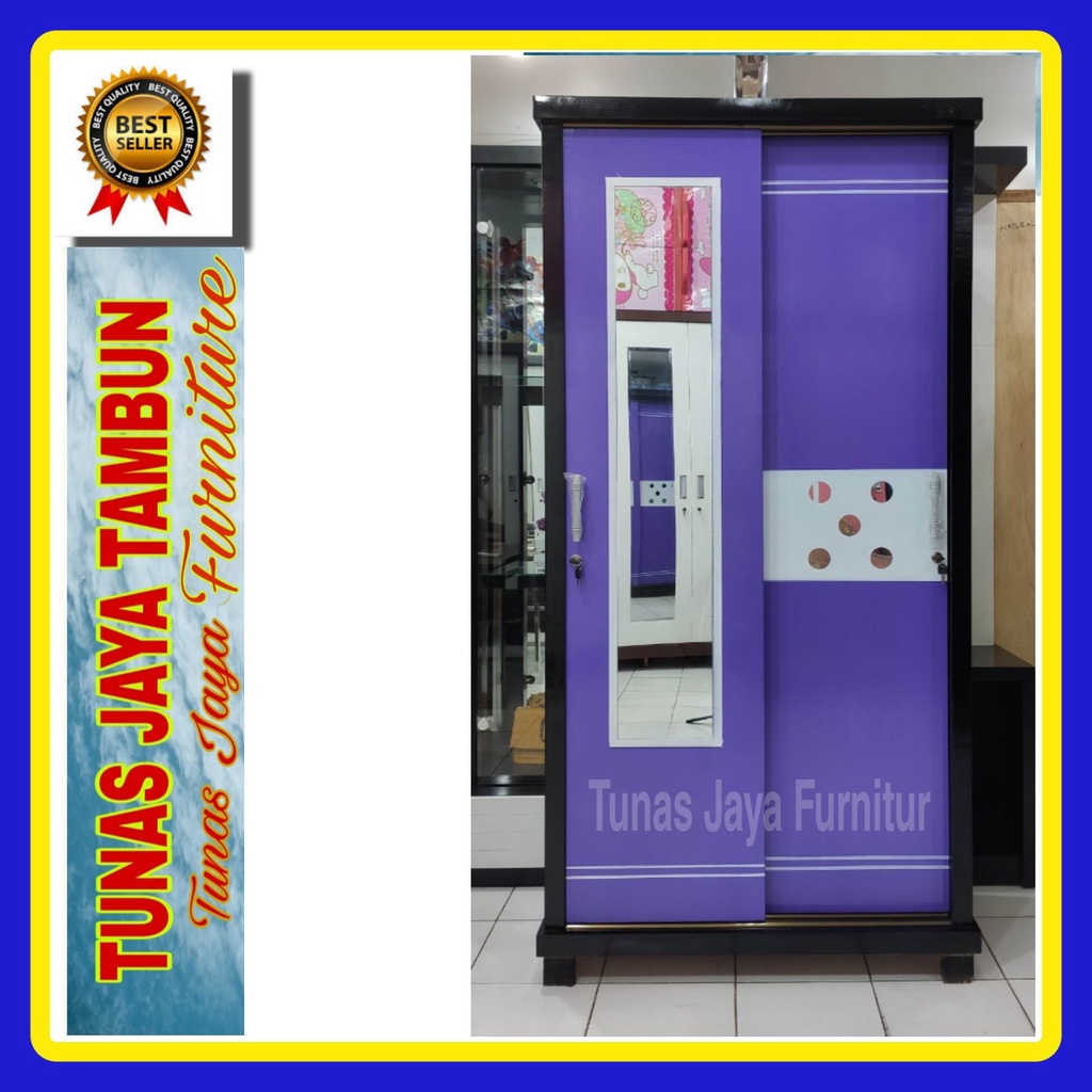 Lemari pakaian sliding 2pintu / Lemari Baju sliding 2pintu minimalis