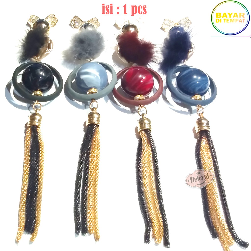 Raka Acc - 1 PCS BROS DAGU BROS BATU BULAT JUNTAI AKSESORIS HIJAB / BROOCH / BROS HIJAB JILBAB