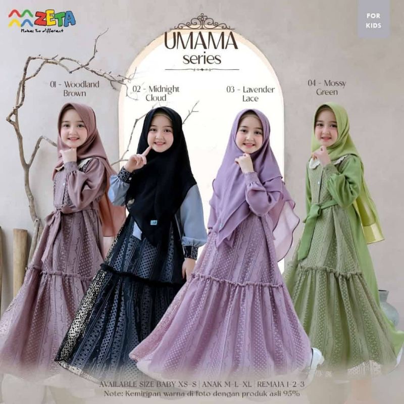 gamis anak usia 8 sampai 10 tahun umama set syari kids series gamis muslim anak perempuan brukat gam