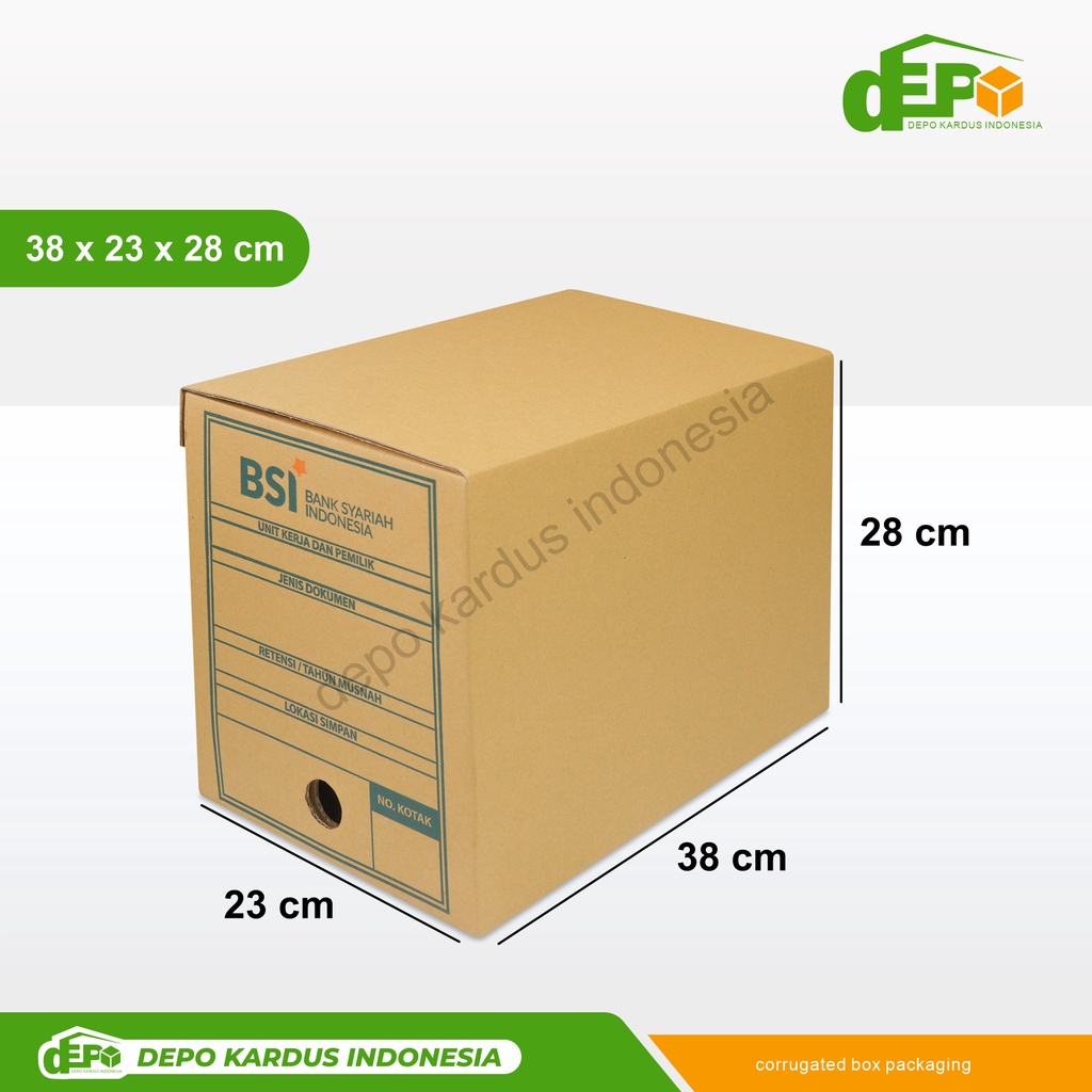 

Box File 38x23x28 cm (BSI) Kardus/Kemasan/Paking/BoxArsipBSI/BoxArsip/BoxFile/Filebox/Arsipbox/document/tinggi28