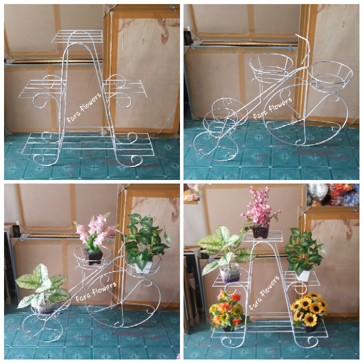 Rak bunga besi minimalis || Rak besi sepeda