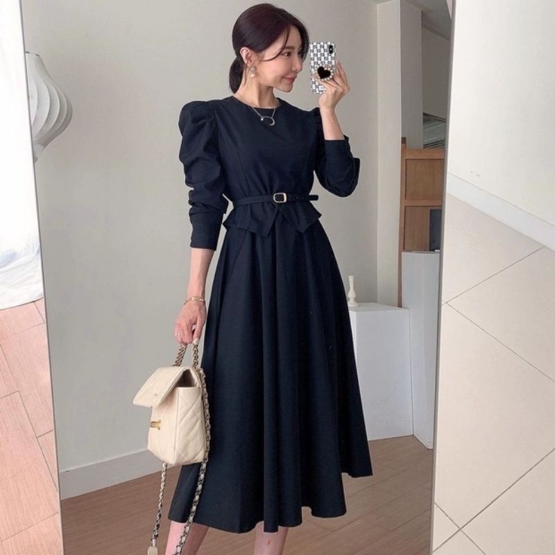 MDLV ~ 62522# Missoula Midi Dress Long Dress Premium Fashion Import