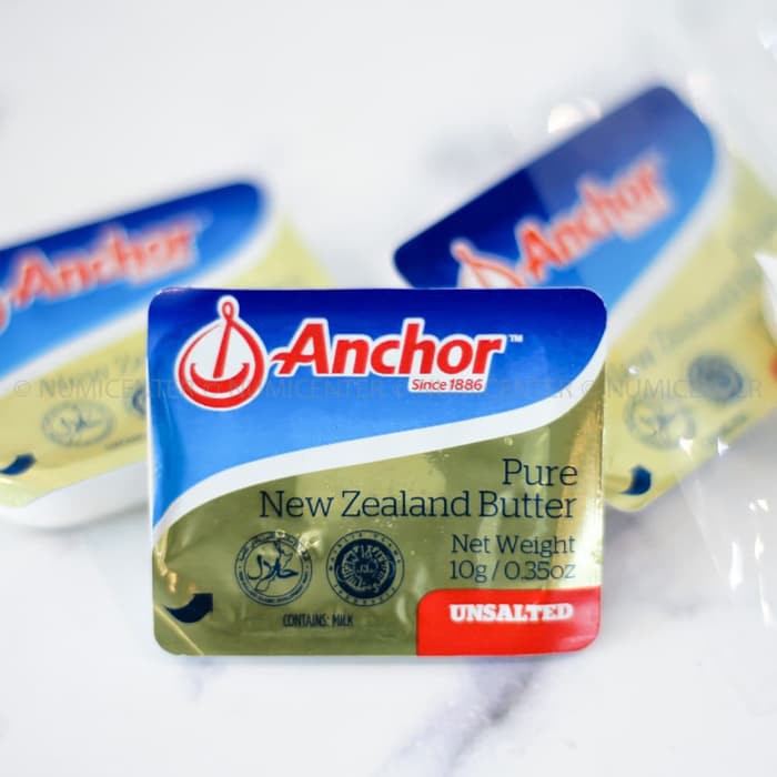 NEW Anchor unsalted butter (ub) / Anchor Salted Butter @7GR 10 mini cups / mentega bayi mpasi halal 