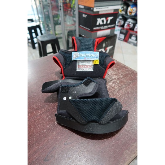 Satu Set Busa Atas / Crown Pad,  Busa pipi / Cheeck Pad KYT dan busa dagu   Falcon Original