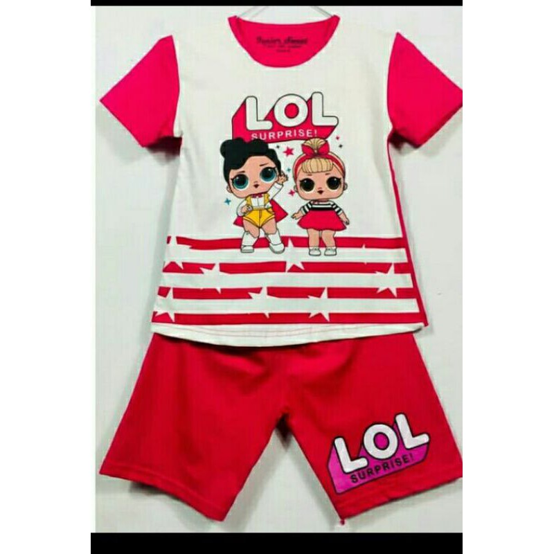 sz 1-6 setelan anak cewek lol salur/baju harian anak lol/lol surprise/setelan anak perempuan
