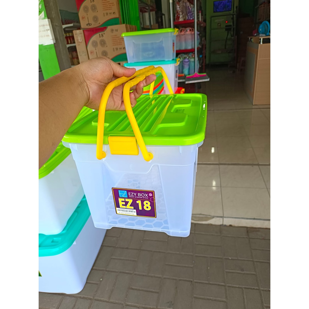 BOX CONTAINER 18 LITER TRANSPARAN - container box 18 liter - container box plastik 18 liter - BISA C