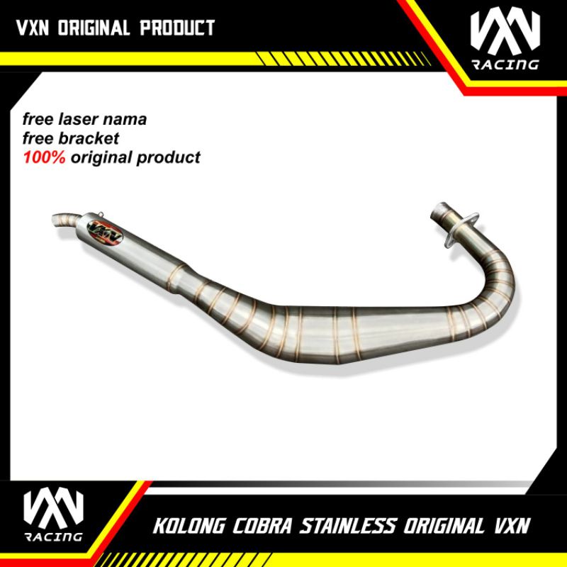 KNALPOT KOLONG KOBRA STENLISS ORIGINAL VXN RX KING FREE LASER NAMA