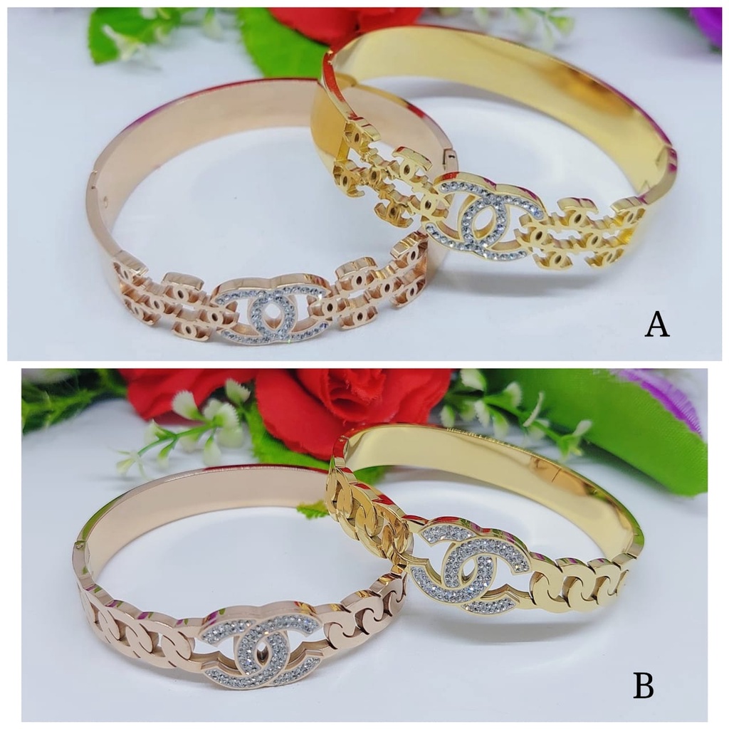 Titanium gelang permata  Perhiasan Fashion wanita 0047