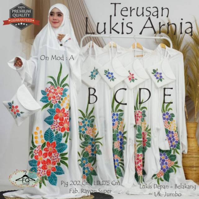 Mukena Terusan Lukis Arnia jumbo