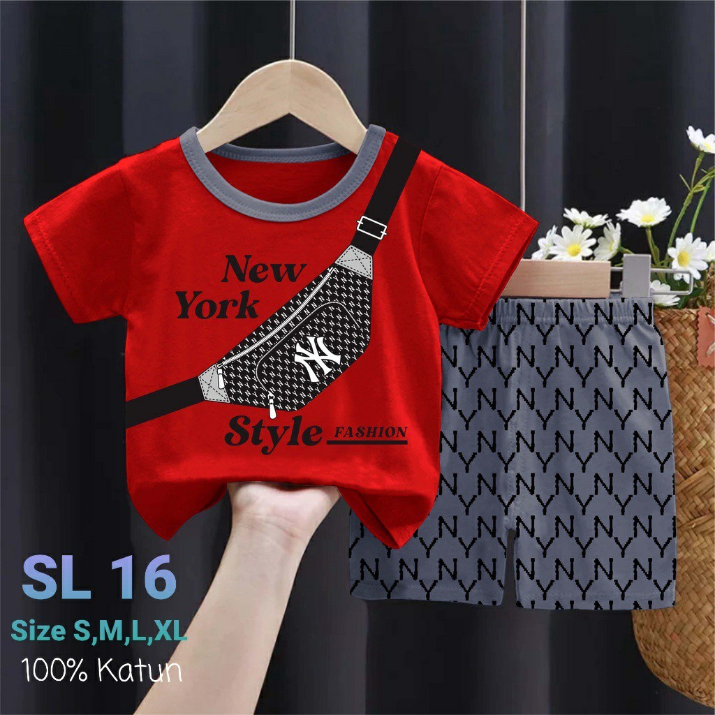 BAJU ANAK BAYI LAKI LAKI/ SETELAN BAJU BAYI COWOK/SETELAN BAYI LAKI LAKI 0-4TH/SL-16(Newyork Style T