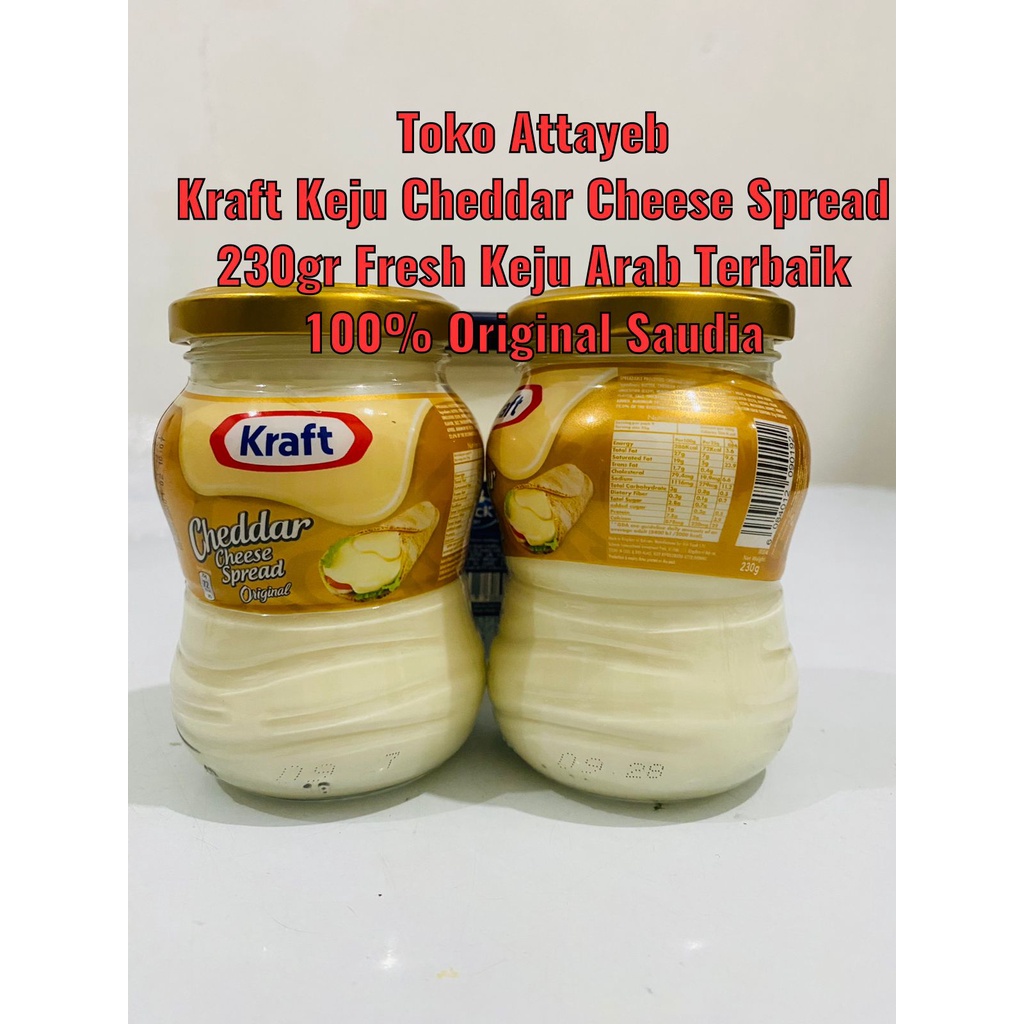 Kraft Keju Cheddar Cheese Spread 230gr Fresh Keju Arab Terbaik 100% Original Saudia