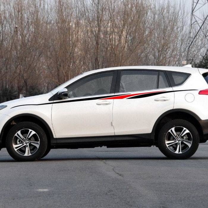 STICKER STRIPE MOBIL MOBILIOXENIAAVANZACRVTOYOTA RAV4NISSAN DLL Keren