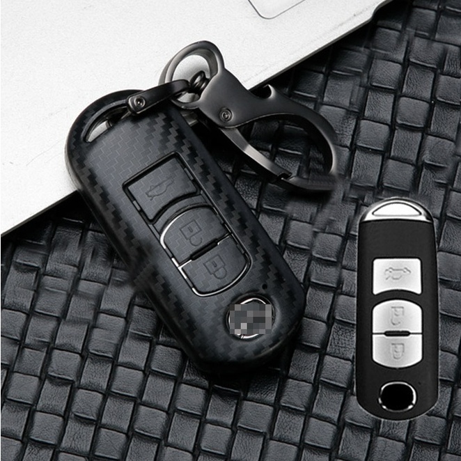 Casing Kunci Remote Mobil Mazda 3 6 Axela CX-5 CX-7 CX3 CX5 CX7 CX9 RX8 MX Bahan Serat Karbon