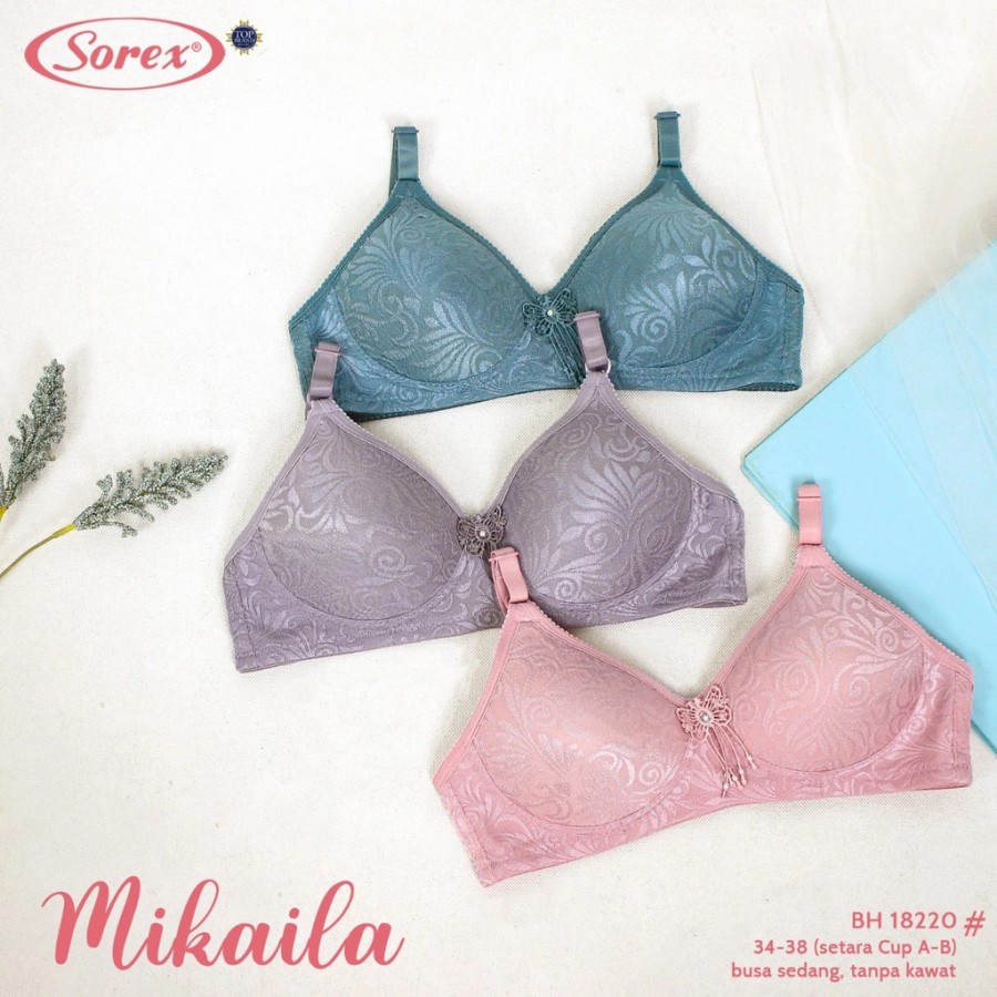 Bh Busa Tipis Tanpa Kawat Bra Sorex Motif Bunga Cantik