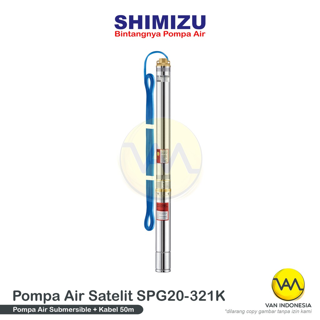 Shimizu Pompa Air Submersible Shimizu SPG20-321K BIT + Kabel 50m Pompa Air Tanam
