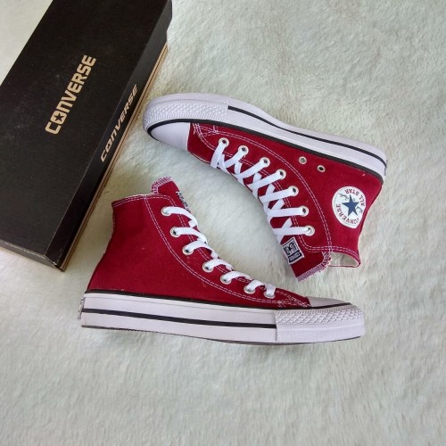 Sepatu Converse All Star Classic High Size 38 - 43 Ori Pria Wanita Warna Merah Maroon