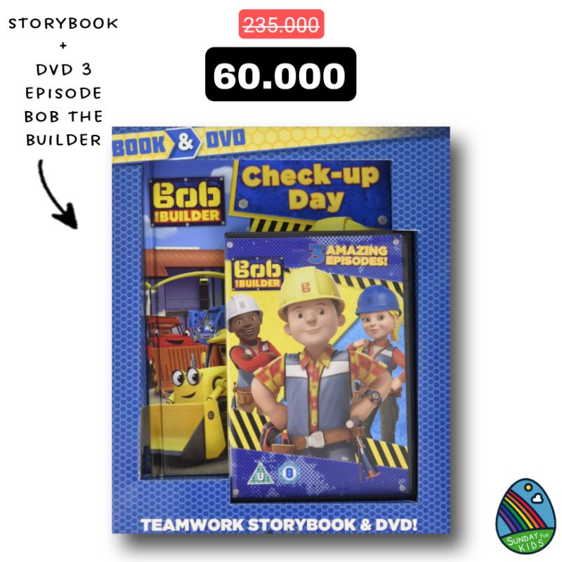 Bob the Builder Book + DVD Set  / Big Bad Wolf / Story Book / Movie / Import Book / BBW