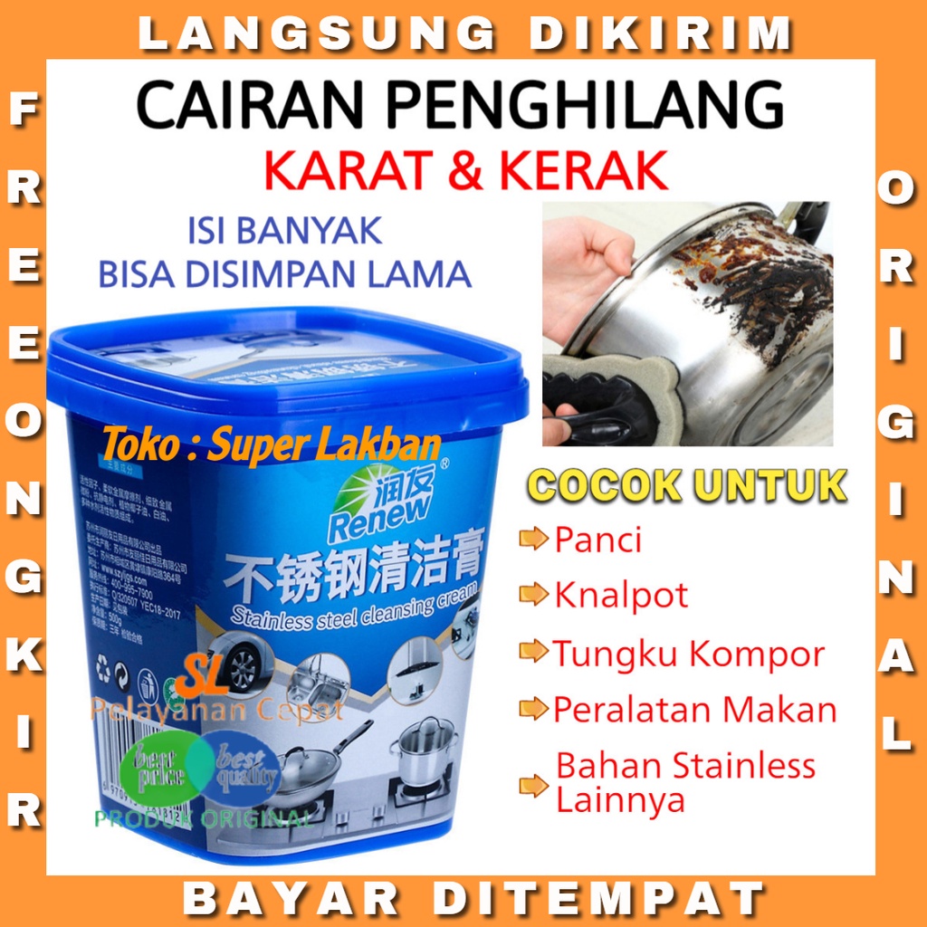 Cairan Pembersih Gosong Kerak Panci Penghilang Karat Mesin Knalpot Stain Remover Stainless Serbaguna