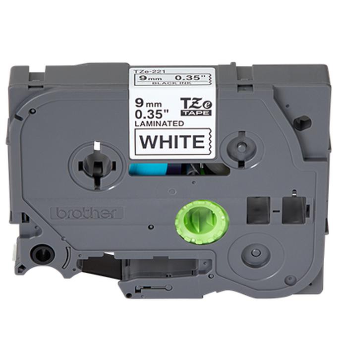 

BROTHER TZE-221 9MM PTOUCH TAPE LABEL TZE221 BLACK ON WHITE