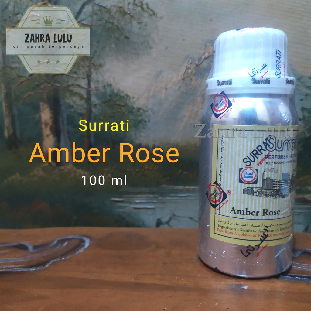 Parfum AMBER ROSE 100 Gms By Surrati Asli Original Arab Saudi