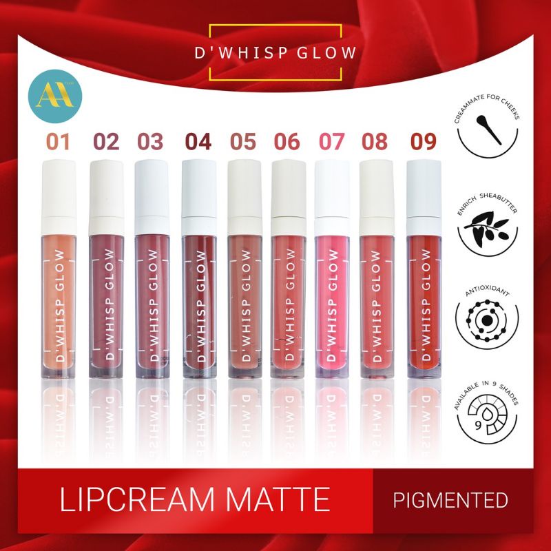 (BPOM) LIP CREAM MATTE D'WHISP GLOW X ELEORA