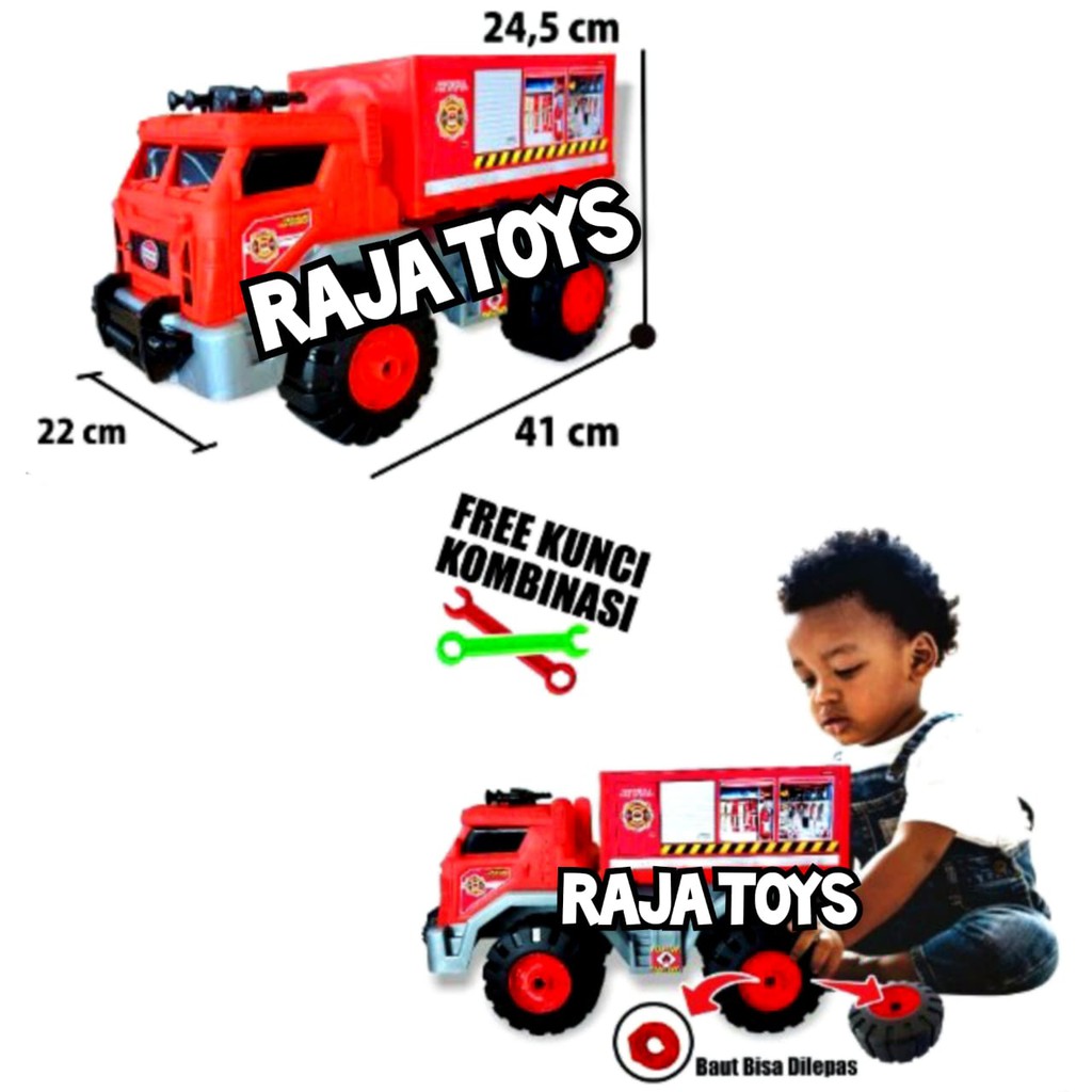 MAINAN ANAK MOBIL PEMADAM KEBAKARAN TRUK DAMKAR BESAR - AK55