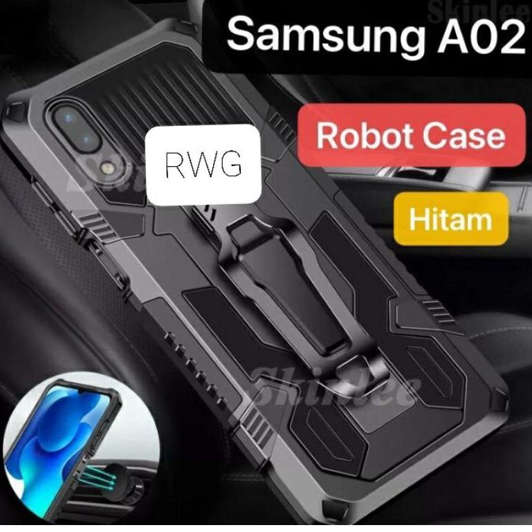 [KODE K64] Samsung Galaxy A02S A12 A02 S A51 A71 A31 2020 Hard Case Robot Belt Clip Transformer Soft
