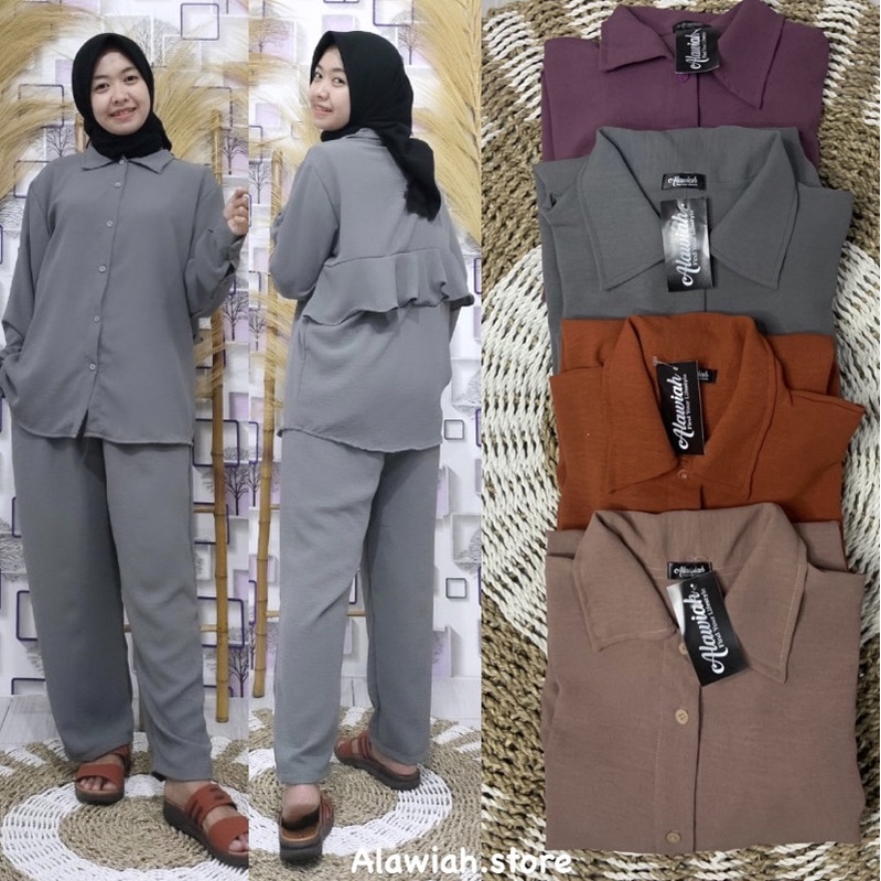 READY PAJAMAS ONE SET RAYON CRINKLE SETELAN/ SETELAN RAYON CRONKLE/DRESS RAYON/SETELAN CRINKLE AIRFL