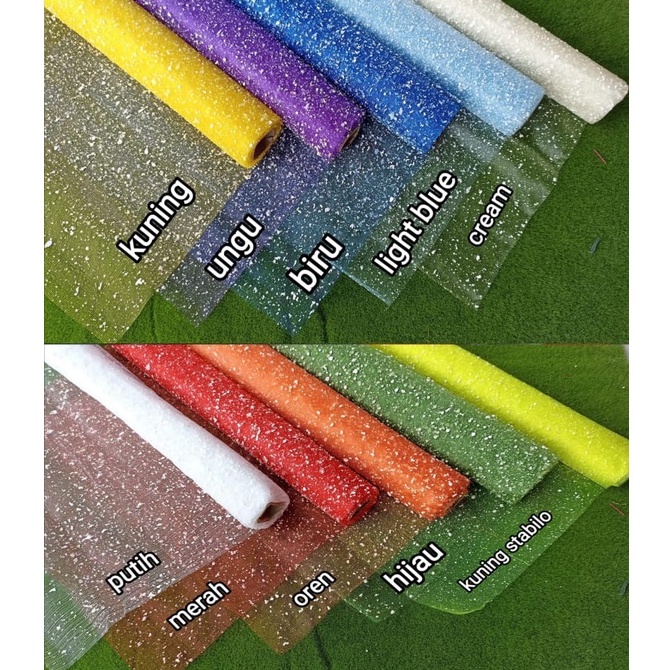 

kain tile salju 50cm#bahan buket#kertas buket#cellophane#