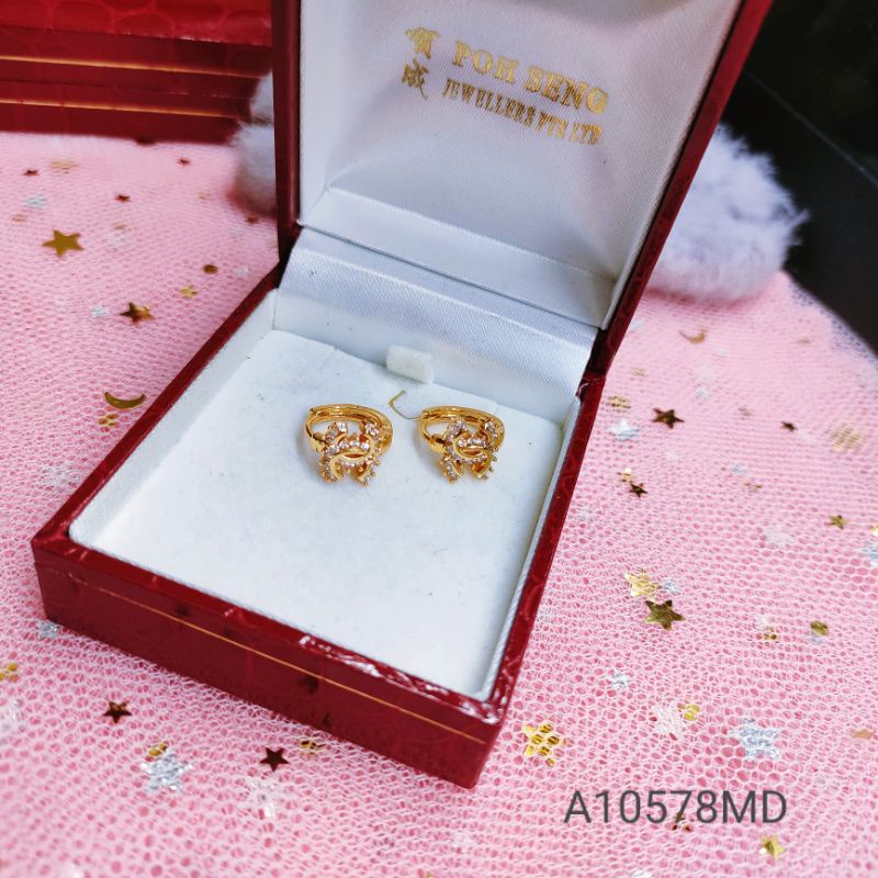 Anting Jepit Wanita Titanium Anti Karat JewelryA10578