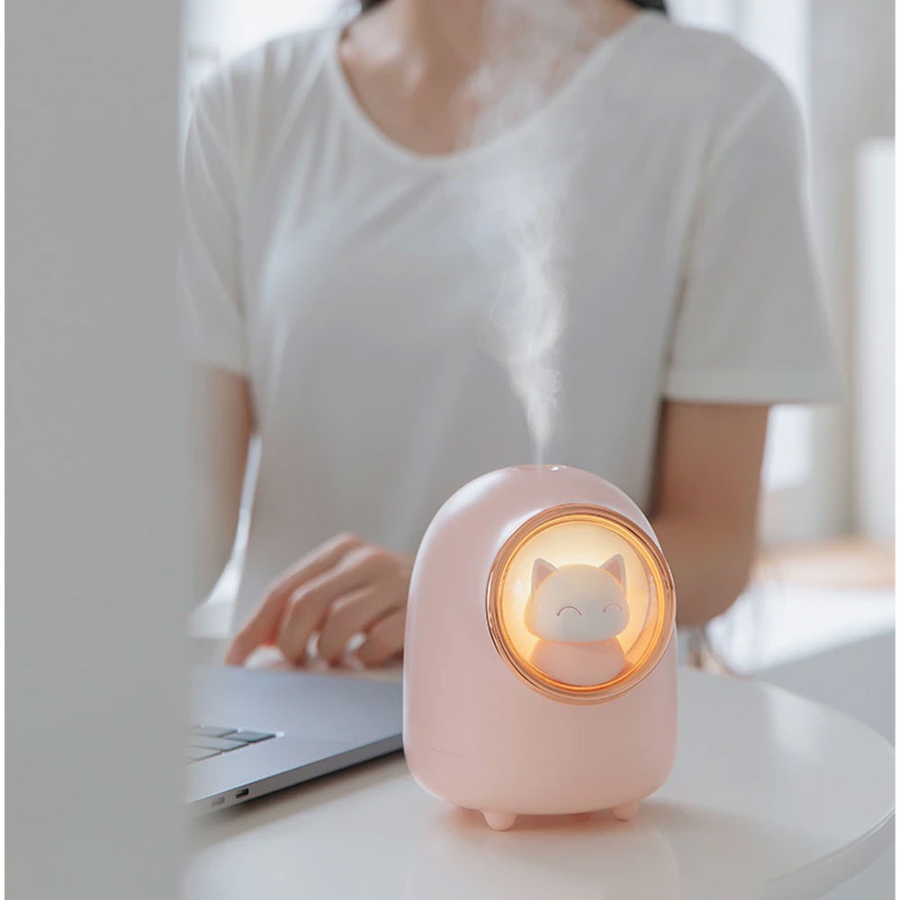 OLOEY Mini Air Humidifier Aromatherapy Oil Diffuser USB Cute Squirrel