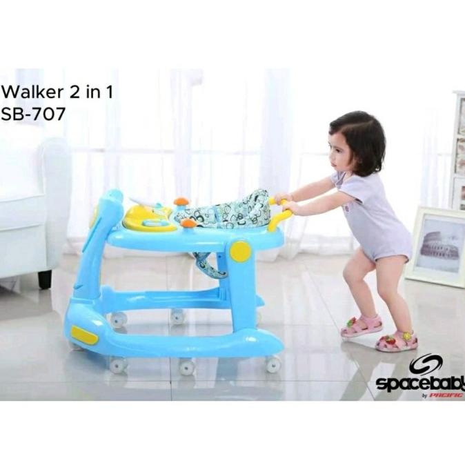 BABY WALKER MULTI FUNGSI SPACEBABY SB 707 PUSH WALKER SB-707 2IN1 S243AS614C
