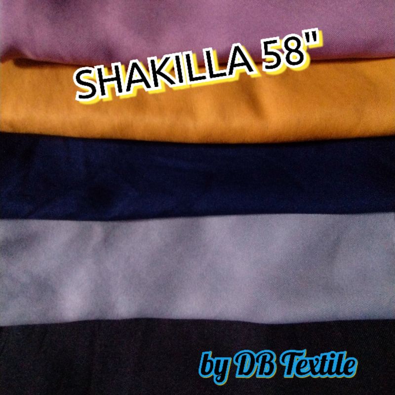 DB Textile bahan kain Shakilla sakila syakila shakila polos gamis tunik hijab termurah bagus