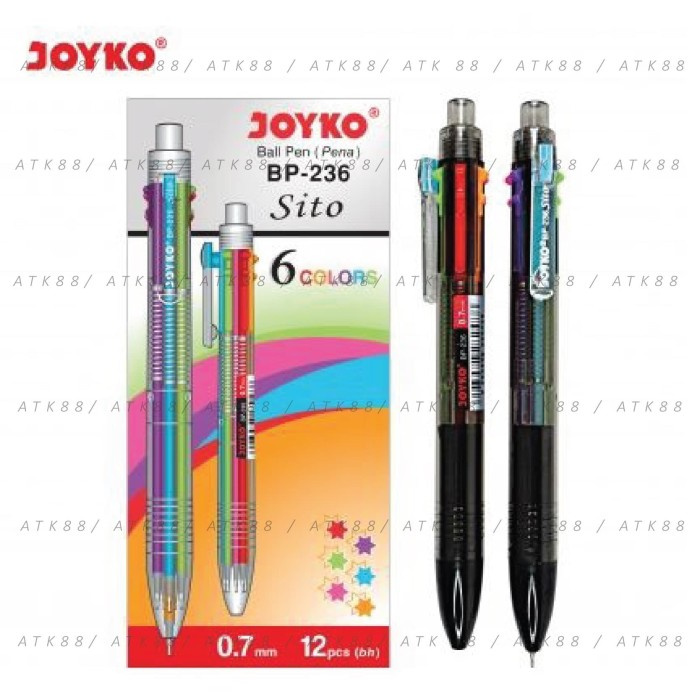 

TERBARU Ball pen Joyko Sito 6 warna BP 236