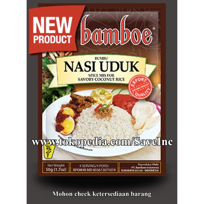 

Instan-Masak-Bumbu- Bamboe Export Nasi Uduk Bumbu Dapur Racikan Instan Siap Pakai -Bumbu-Masak-