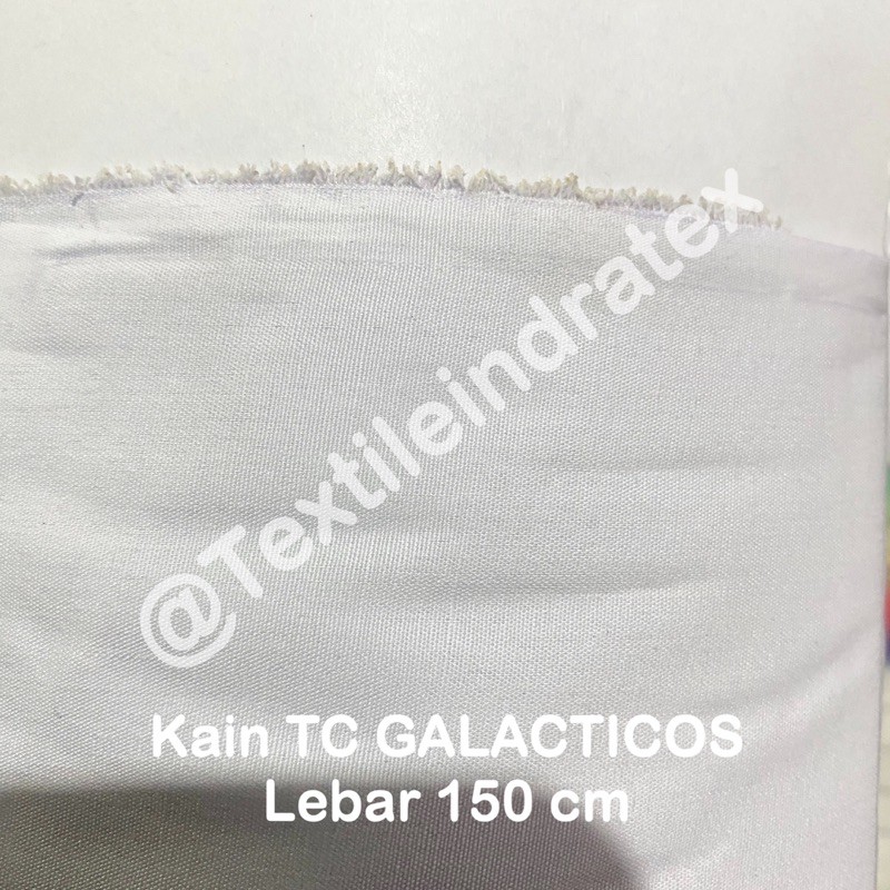 ( per setengah meter ) KAIN KATUN JEPANG PUTIH TEBAL TC GALACTICOS LB 150 cm bahan baju kemeja SERAGAM SEKOLAH HALUS BACKGROUND JILBAB KAFAN