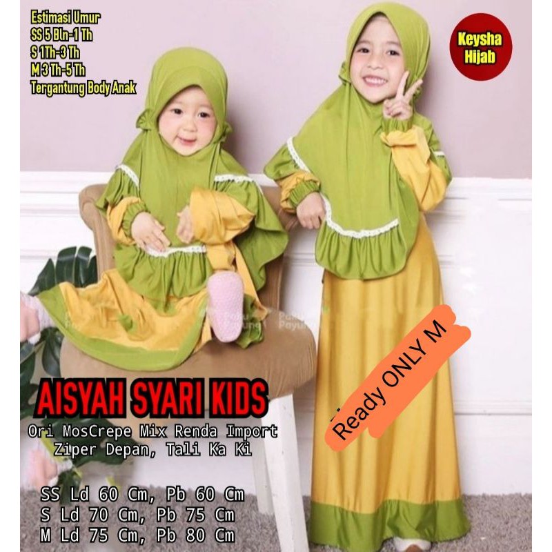 Set Gamis Anak Perempuan Set Gamis Baby Setelan Gamis Anak Setelan Gamis Renda