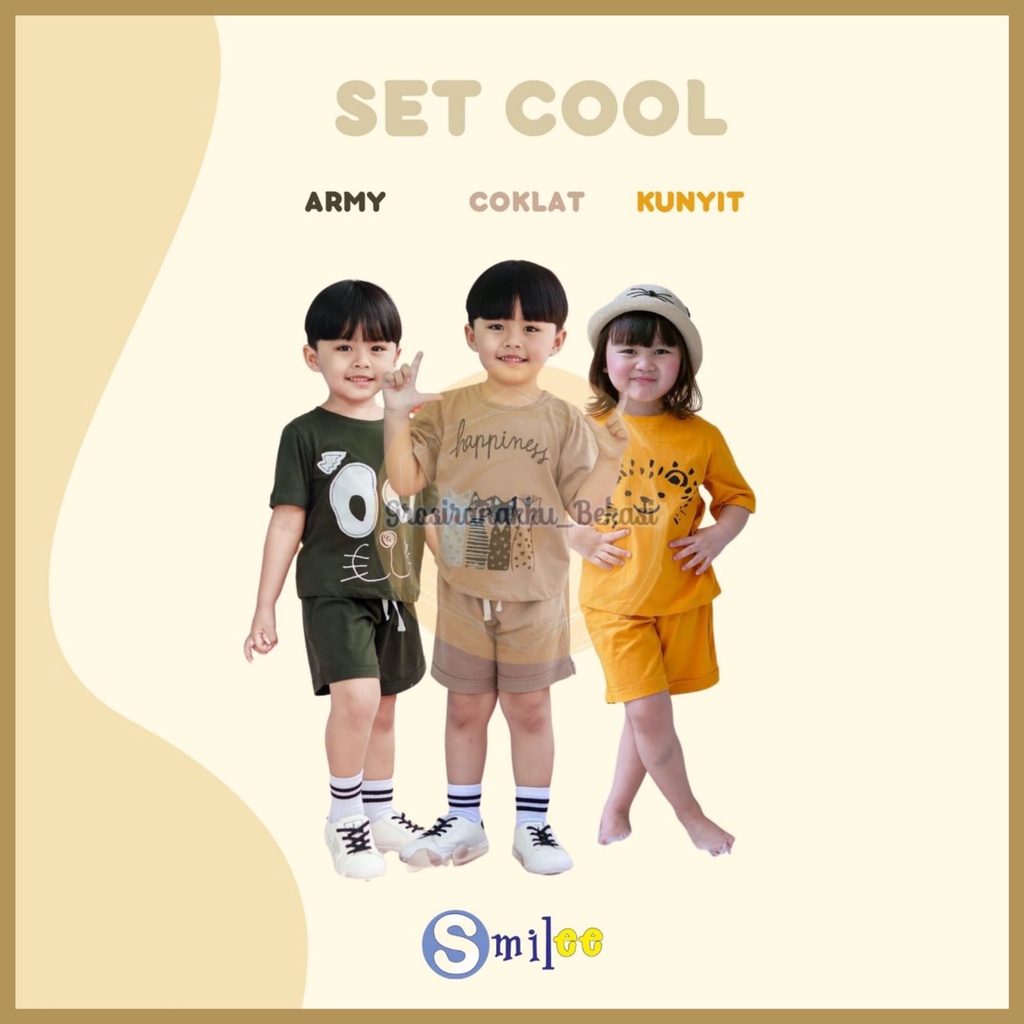 Setelan Anak Unisex Smilee Cool Mix Motif Size 1-5
