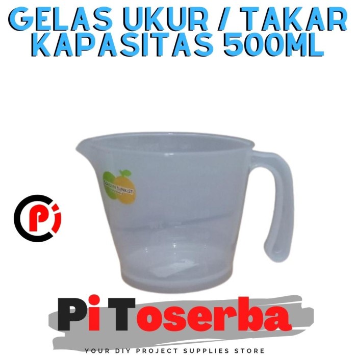 Gelas Takar Ukur Measuring Cup Kapasitas 500mL 0.5L Model GU5045