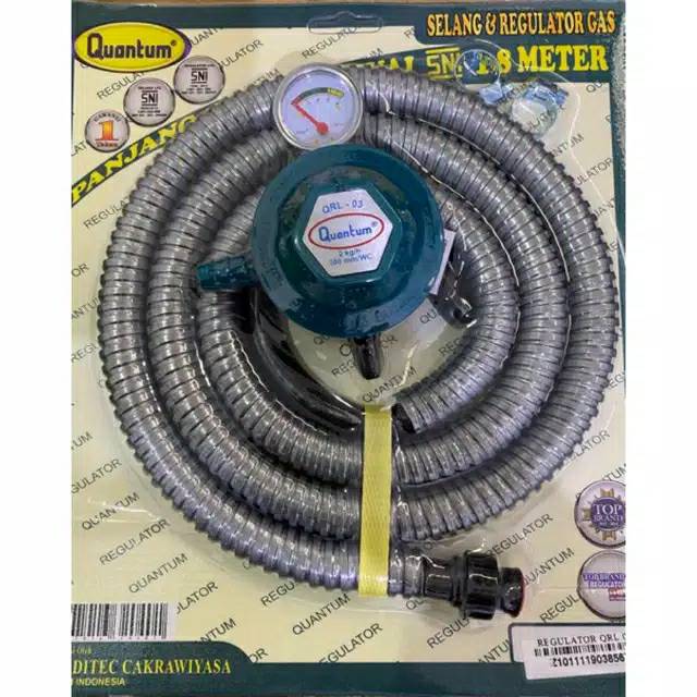 QUANTUM Selang Paket Gas Regulator Meter 1.8 Meter QRL032