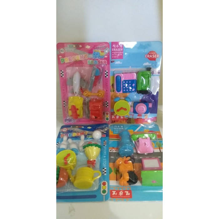 SET PENGHAPUS KARAKTER - IMPORT ERASER EDUKASI TOYS