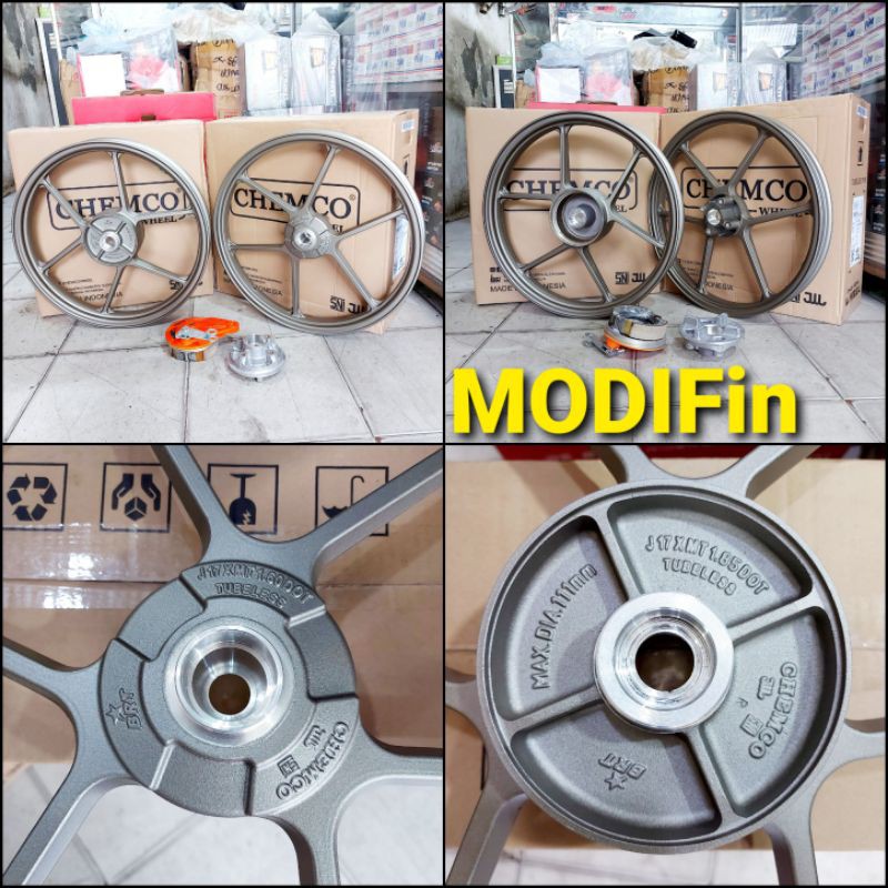 VELG RACING BRT JUPITER Z Z1 MX OJMX VEGA R ZR F1ZR RX KING PELEK CHEMCO P6 SILVER GREY 17 160 185