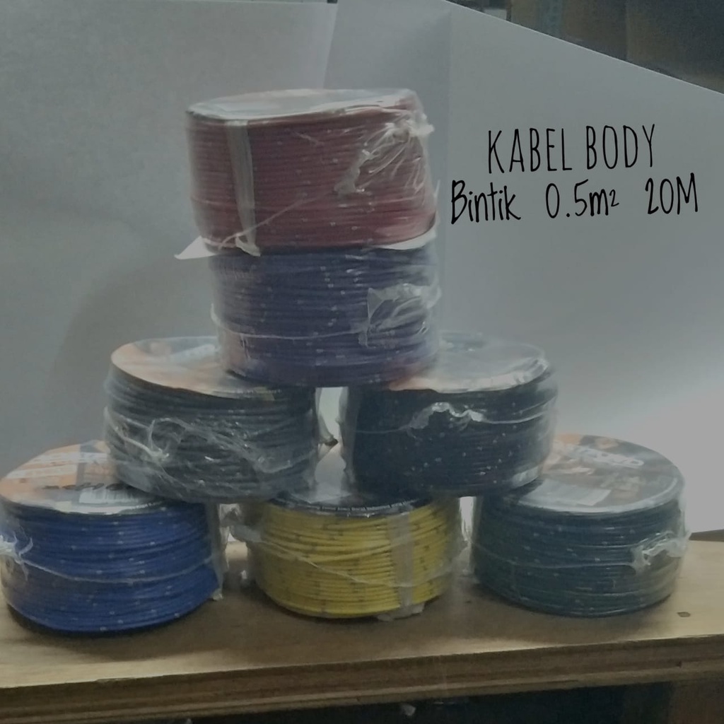 Kabel Body Tunggal  bintik 0.5mm2 panjang 20M