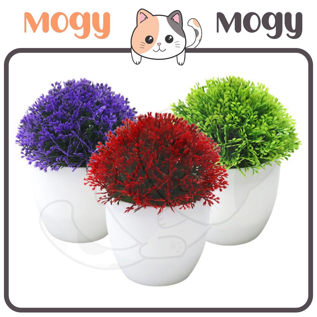 MOGYMOGY PT41 Pot Tanaman Hias Bunga Hias Plastik Ornamen Pot Bongsai Artificial Flower Decoration