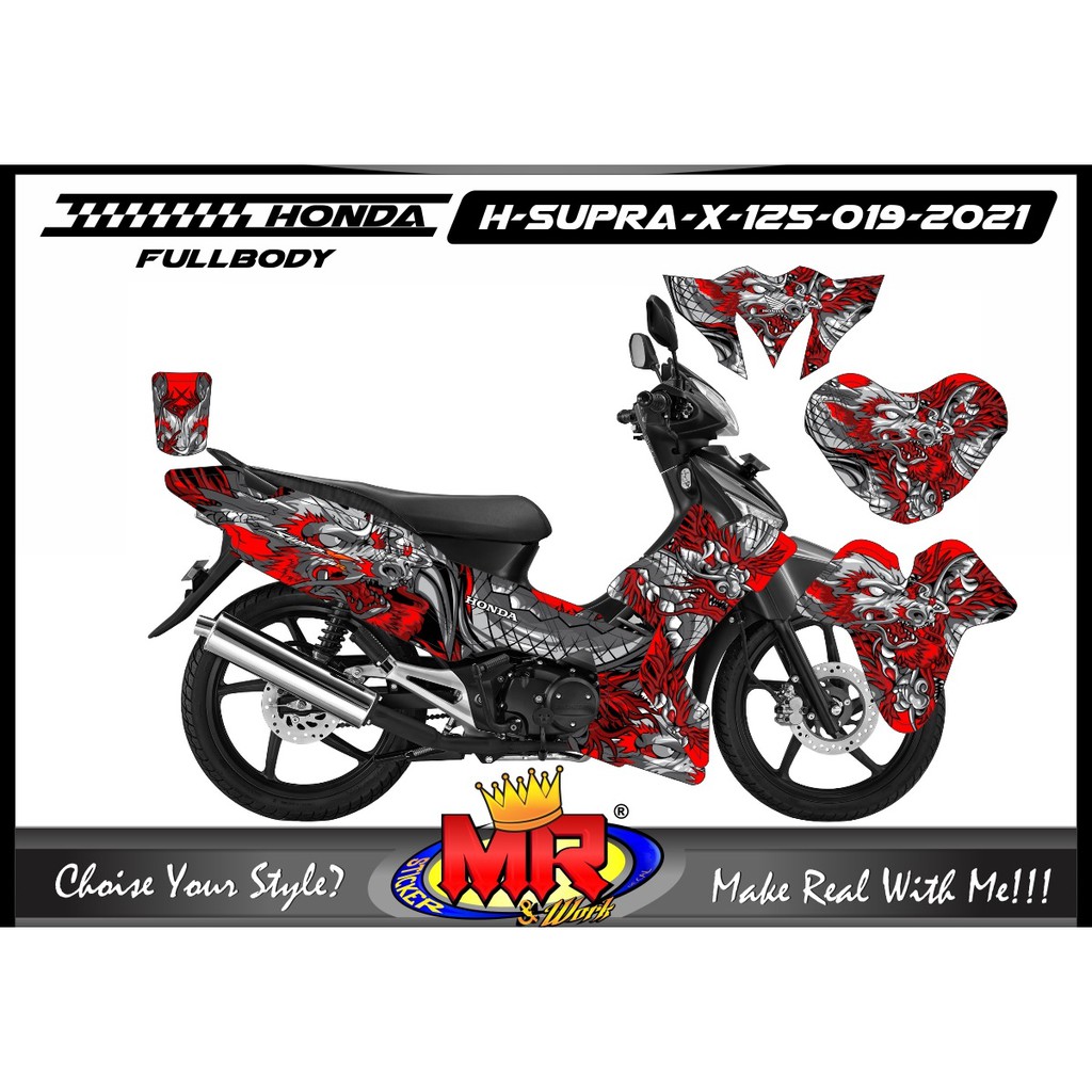 Decal Stiker Murah FullBody Motor Honda Supra X 125 Keren Custom