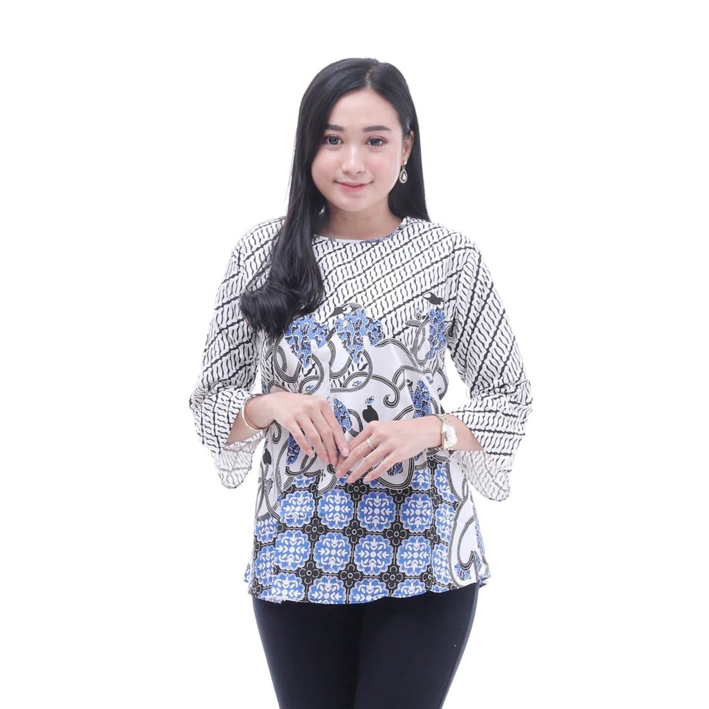 Atasan Batik/ Blus Kantor Seragam Resepsian pelandang Hajatan dengan M L XL XXL COD murah pekalongan