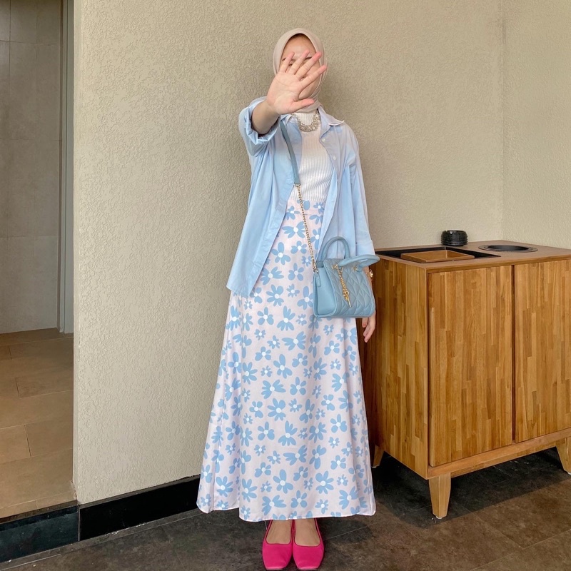 Floral Skirt by Boonaa/ A-line skirt/ Korean style/ Rok midi/ Rok bunga